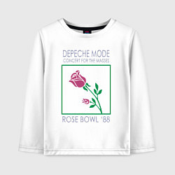 Лонгслив хлопковый детский Depeche Mode - Rose Bowl 88, цвет: белый