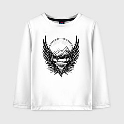 Детский лонгслив Вершины с крыльями