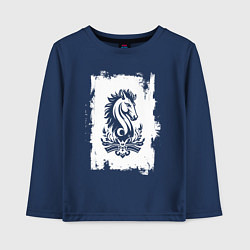 Детский лонгслив Белый жеребец