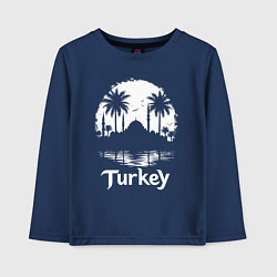 Лонгслив хлопковый детский Лунный силуэт Турции, цвет: тёмно-синий
