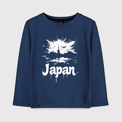 Детский лонгслив Япония в граффити-стиле