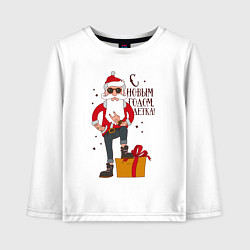 Лонгслив хлопковый детский С Новым годом, детка, цвет: белый