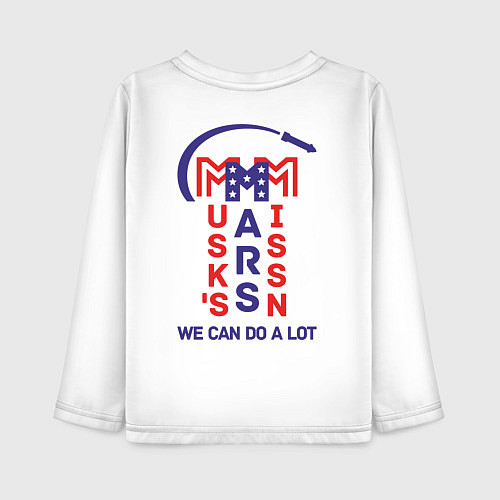 Детский лонгслив Миссия на Марс Илона Маска / Белый – фото 2