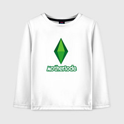 Лонгслив хлопковый детский The Sims Код, цвет: белый