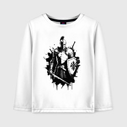 Лонгслив хлопковый детский Страж чести, цвет: белый