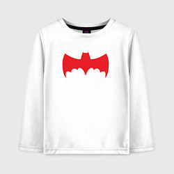 Лонгслив хлопковый детский Red Batman style, цвет: белый