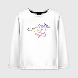 Детский лонгслив Наездник на лошади