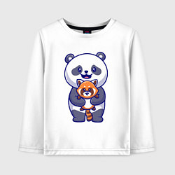 Детский лонгслив Две панды