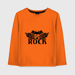 Лонгслив хлопковый детский Rock Bang, цвет: оранжевый