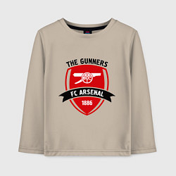 Лонгслив хлопковый детский FC Arsenal: The Gunners, цвет: миндальный