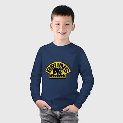 Лонгслив хлопковый детский HC Boston Bruins Label, цвет: тёмно-синий — фото 2