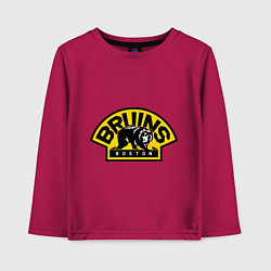 Лонгслив хлопковый детский HC Boston Bruins Label, цвет: маджента