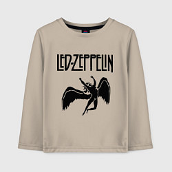 Лонгслив хлопковый детский Led Zeppelin, цвет: миндальный