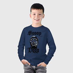 Лонгслив хлопковый детский Snoop Dogg Face, цвет: тёмно-синий — фото 2
