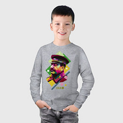 Лонгслив хлопковый детский Stalin Art, цвет: меланж — фото 2