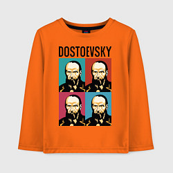 Лонгслив хлопковый детский Dostoevsky, цвет: оранжевый