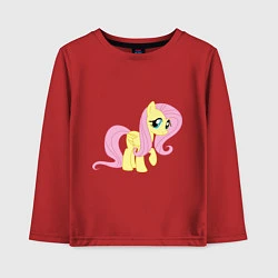 Лонгслив хлопковый детский Пони пегас Флаттершай, цвет: красный