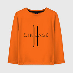 Лонгслив хлопковый детский Lineage logo, цвет: оранжевый