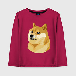 Лонгслив хлопковый детский Doge, цвет: маджента
