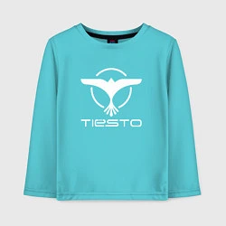 Лонгслив хлопковый детский Tiesto, цвет: бирюзовый