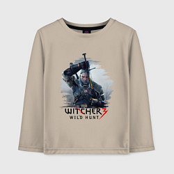 Лонгслив хлопковый детский The Witcher 3, цвет: миндальный