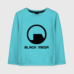 Лонгслив хлопковый детский Black Mesa: Logo, цвет: бирюзовый