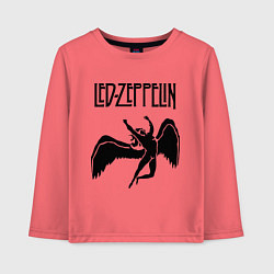 Лонгслив хлопковый детский Led Zeppelin Swan, цвет: коралловый
