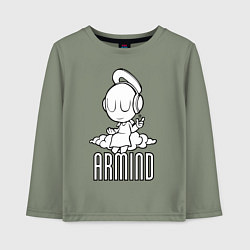 Лонгслив хлопковый детский Armind, цвет: авокадо