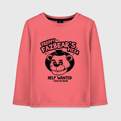 Лонгслив хлопковый детский Freddy Fazbear's Pizza, цвет: коралловый