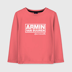 Лонгслив хлопковый детский Armin van Buuren, цвет: коралловый