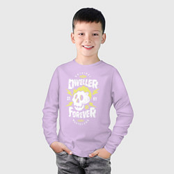 Лонгслив хлопковый детский Dweller Forever, цвет: лаванда — фото 2