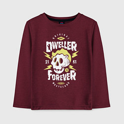 Лонгслив хлопковый детский Dweller Forever, цвет: меланж-бордовый