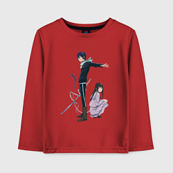 Лонгслив хлопковый детский Бездомный бог, цвет: красный