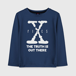 Лонгслив хлопковый детский X-Files: Truth is out there, цвет: тёмно-синий