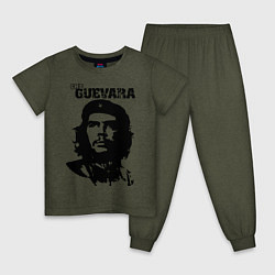 Пижама хлопковая детская Che Guevara, цвет: меланж-хаки