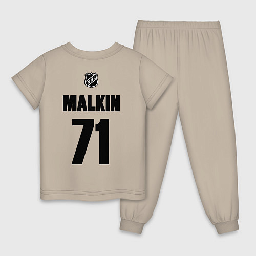 Детская пижама Pittsburgh Penguins: Malkin 71 / Миндальный – фото 2