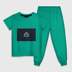 Пижама хлопковая детская Illuminati, цвет: зеленый