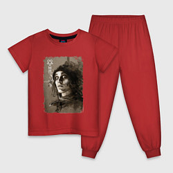 Пижама хлопковая детская Ville Valo: Pandemonium, цвет: красный