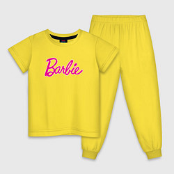 Пижама хлопковая детская Барби 3, цвет: желтый