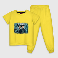 Пижама хлопковая детская Шерлок Холмс 2, цвет: желтый