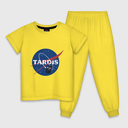 Пижама хлопковая детская Tardis NASA, цвет: желтый