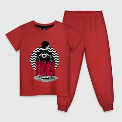 Пижама хлопковая детская Twin Peaks, цвет: красный