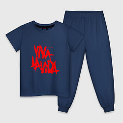 Пижама хлопковая детская Viva La Vida, цвет: тёмно-синий