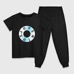 Пижама хлопковая детская Juventus - Black 2022, цвет: черный