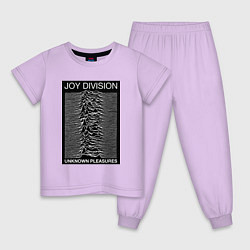 Пижама хлопковая детская Joy Division: Unknown Pleasures, цвет: лаванда