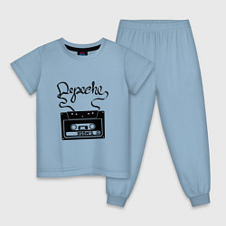 Пижама хлопковая детская Depeche Mode: Tape, цвет: мягкое небо