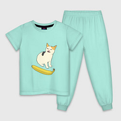 Детская пижама Cat no banana meme