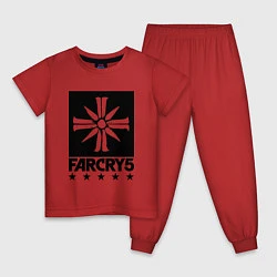 Пижама хлопковая детская Eden's Gate: Far Cry 5, цвет: красный
