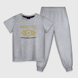 Пижама хлопковая детская Vault Tec, цвет: меланж