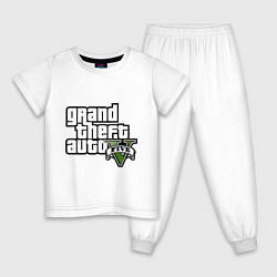 Пижама хлопковая детская GTA Five, цвет: белый